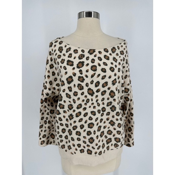 J Crew Animal Print Long Sleeve Sweatshirt - Picture 1 of 11